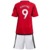 Virallinen pelipaita Manchester United Martial 9 Koti 2023-24 Lyhythihainen - Lasten ( + Lyhyet housut )